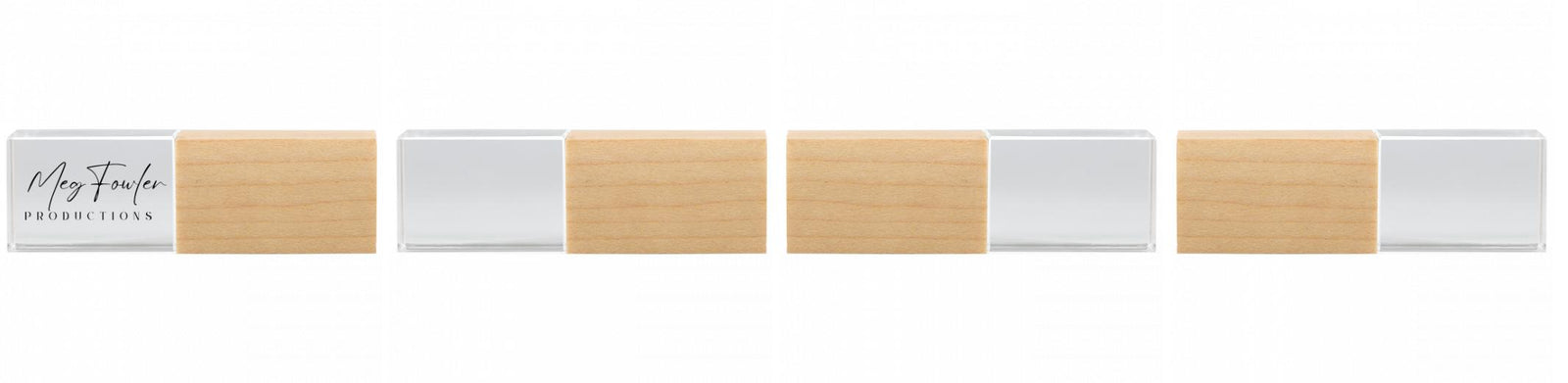 Crystal USB with Maple or Walnut Wood Lid The Photographer's Toolbox PD Custom Product  The Photographer's Toolbox