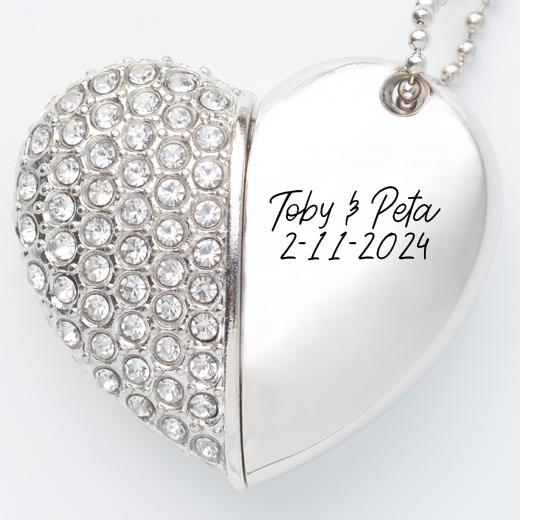 Jewelled Heart USB The Photographer's Toolbox PD Custom Product  The Photographer's Toolbox