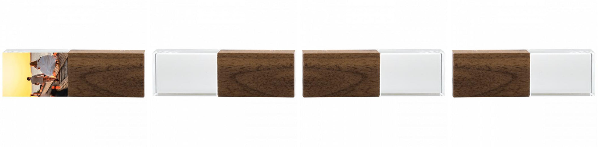 Crystal USB with Maple or Walnut Wood Lid The Photographer's Toolbox PD Custom Product  The Photographer's Toolbox