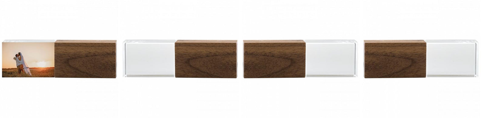 Crystal USB with Maple or Walnut Wood Lid The Photographer's Toolbox PD Custom Product  The Photographer's Toolbox