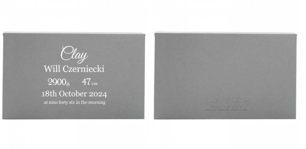 Fabric Print Box With 2 Areas - Can hold 6x4″ & 7x5″ photos. The Photographer's Toolbox PD Custom Product  The Photographer's Toolbox