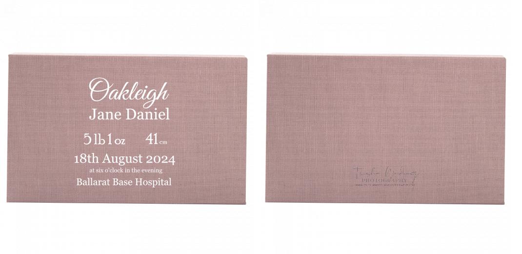 Fabric Print Box With 2 Areas - Can hold 6x4″ & 7x5″ photos. The Photographer's Toolbox PD Custom Product  The Photographer's Toolbox