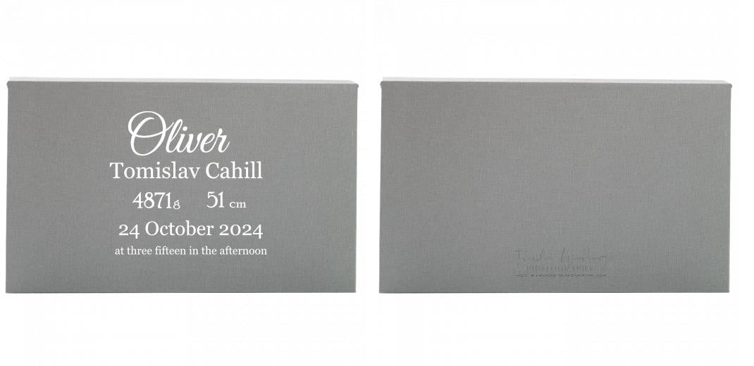 Fabric Print Box With 2 Areas - Can hold 6x4″ & 7x5″ photos. The Photographer's Toolbox PD Custom Product  The Photographer's Toolbox