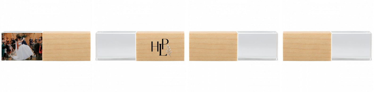 Crystal USB with Maple or Walnut Wood Lid The Photographer's Toolbox PD Custom Product  The Photographer's Toolbox