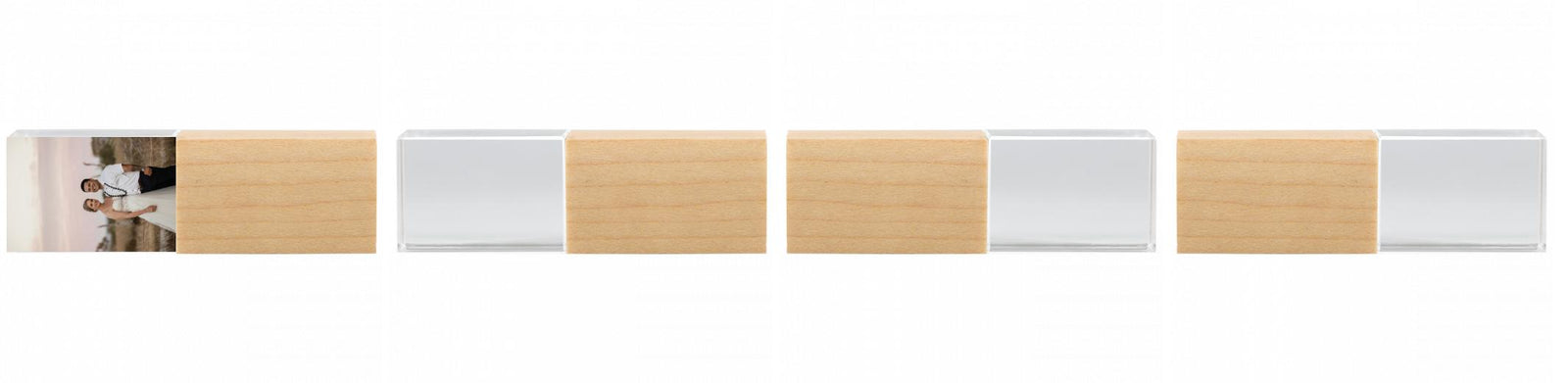 Crystal USB with Maple or Walnut Wood Lid The Photographer's Toolbox PD Custom Product  The Photographer's Toolbox