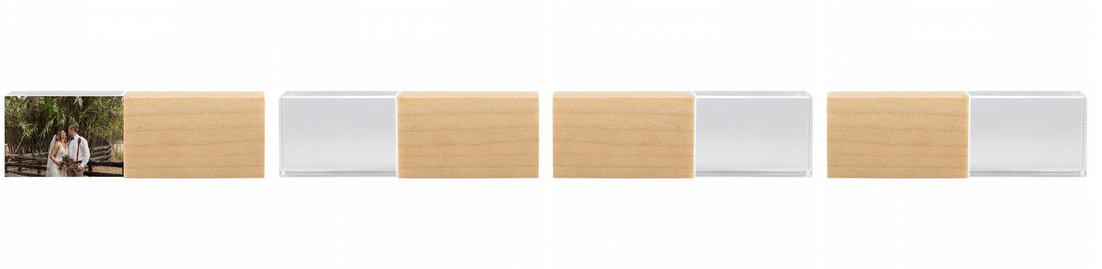 Crystal USB with Maple or Walnut Wood Lid The Photographer's Toolbox PD Custom Product  The Photographer's Toolbox