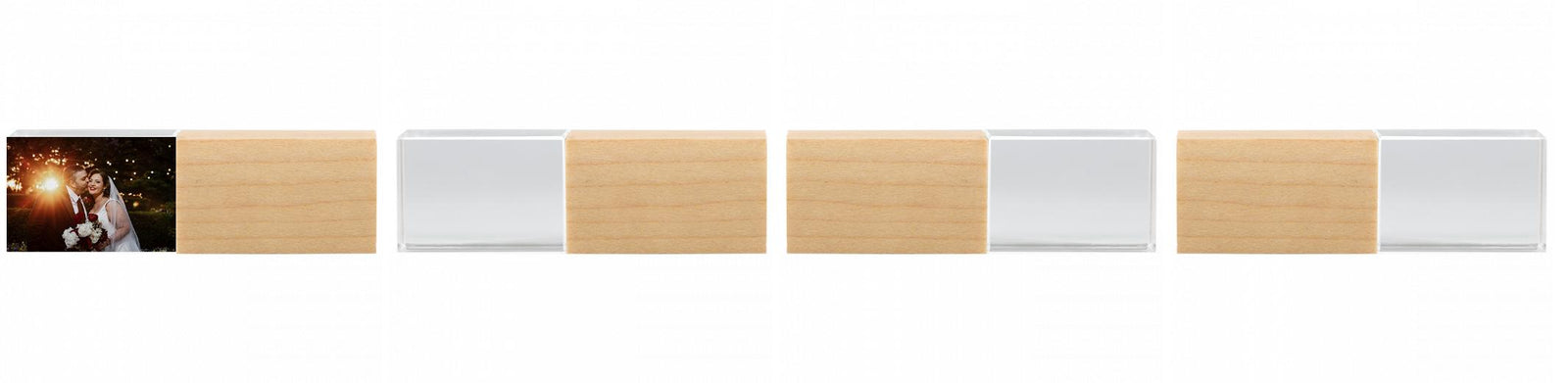 Crystal USB with Maple or Walnut Wood Lid The Photographer's Toolbox PD Custom Product  The Photographer's Toolbox