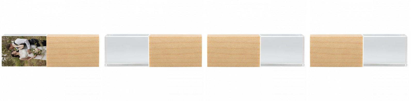 Crystal USB with Maple or Walnut Wood Lid The Photographer's Toolbox PD Custom Product  The Photographer's Toolbox