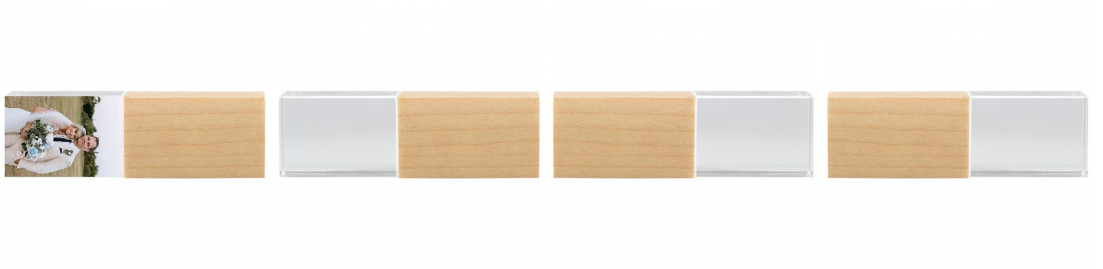 Crystal USB with Maple or Walnut Wood Lid The Photographer's Toolbox PD Custom Product  The Photographer's Toolbox