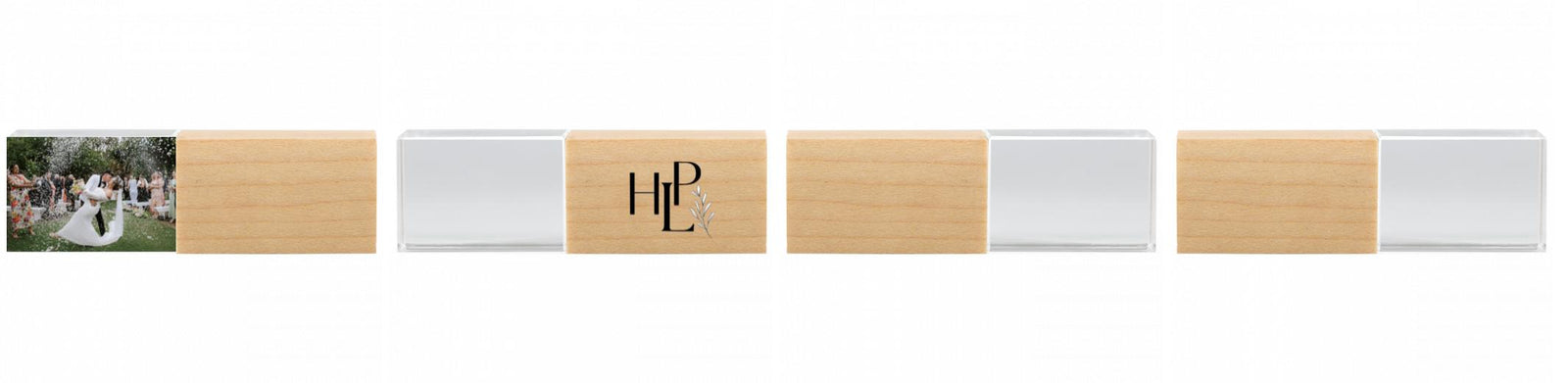 Crystal USB with Maple or Walnut Wood Lid The Photographer's Toolbox PD Custom Product  The Photographer's Toolbox