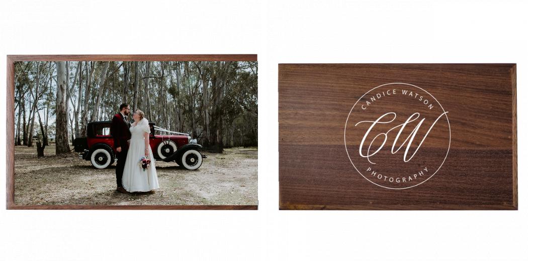 Wooden Box - Rectangle 'Walnut' (Can hold 6x4″ or 7x5″ photos) The Photographer's Toolbox PD Custom Product  The Photographer's Toolbox