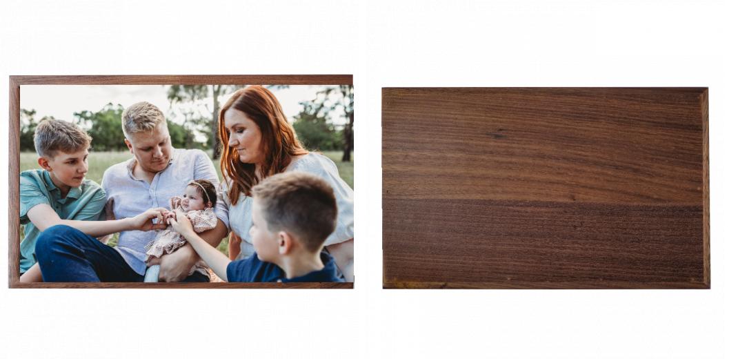 Wooden Box - Rectangle 'Walnut' (Can hold 6x4″ or 7x5″ photos) The Photographer's Toolbox PD Custom Product  The Photographer's Toolbox