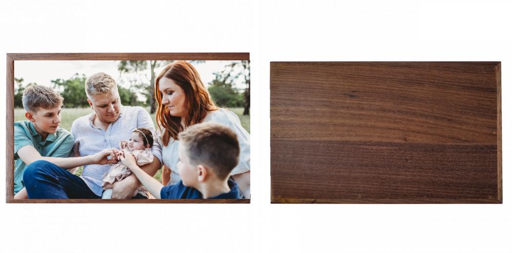 Wooden Box - Rectangle 'Walnut' (Can hold 6x4″ or 7x5″ photos) The Photographer's Toolbox PD Custom Product  The Photographer's Toolbox