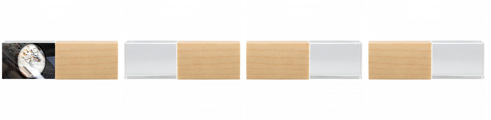 Crystal USB with Maple or Walnut Wood Lid The Photographer's Toolbox PD Custom Product  The Photographer's Toolbox