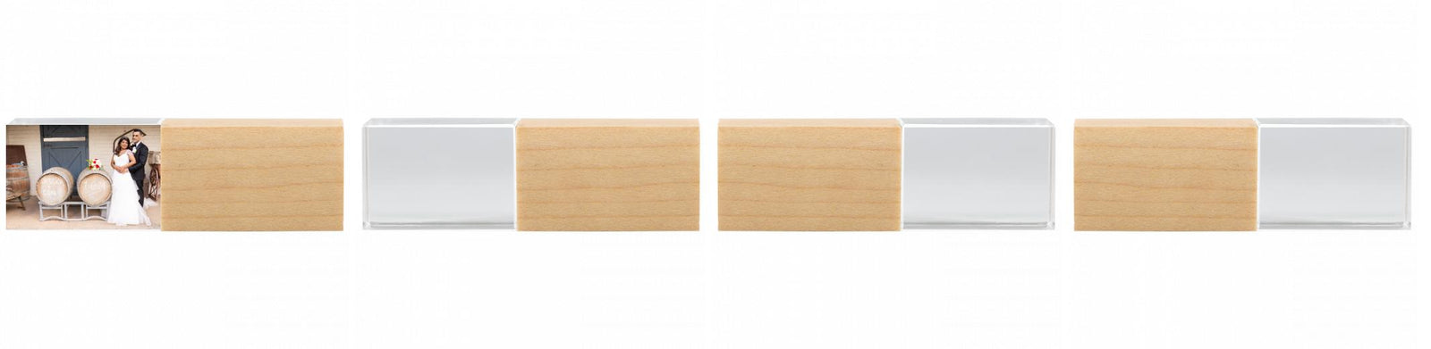 Crystal USB with Maple or Walnut Wood Lid The Photographer's Toolbox PD Custom Product  The Photographer's Toolbox