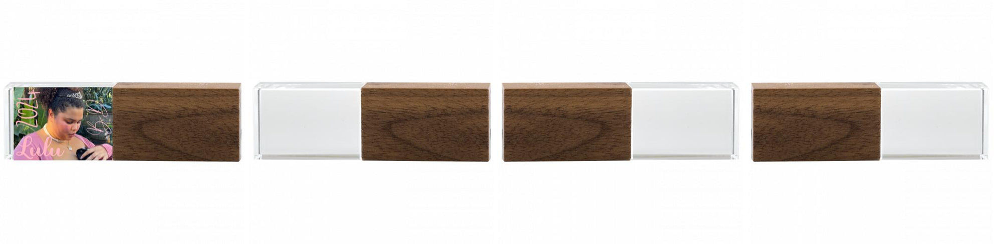 Crystal USB with Maple or Walnut Wood Lid The Photographer's Toolbox PD Custom Product  The Photographer's Toolbox
