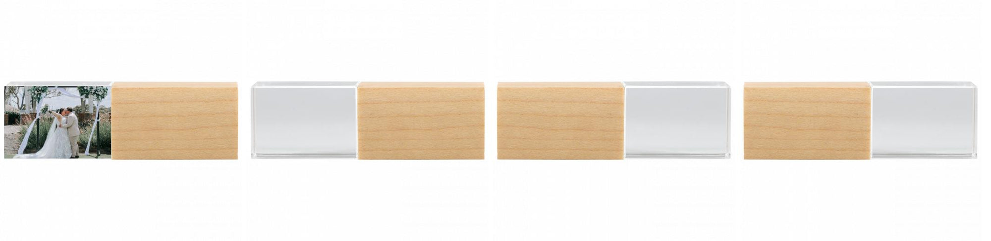 Crystal USB with Maple or Walnut Wood Lid