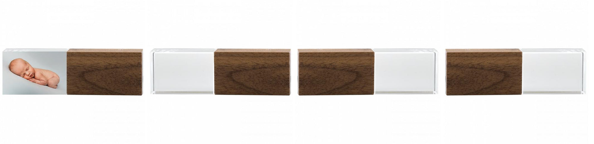 Crystal USB with Maple or Walnut Wood Lid