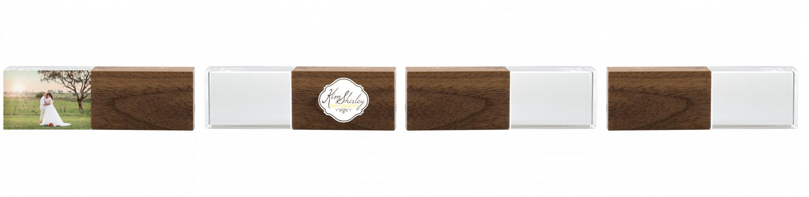 Crystal USB with Maple or Walnut Wood Lid