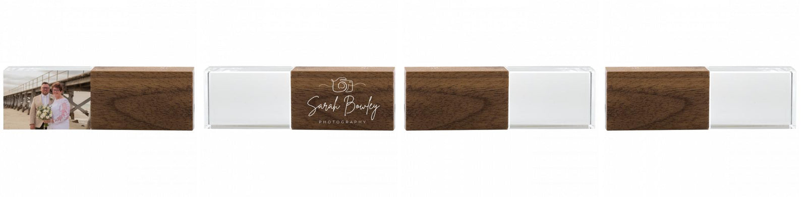 Crystal USB with Maple or Walnut Wood Lid