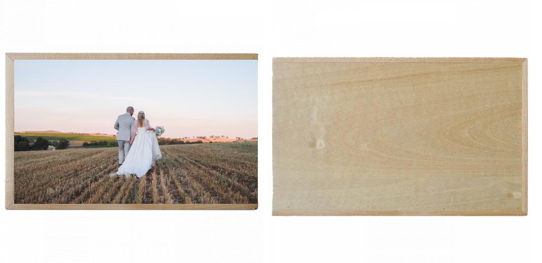 Wooden Box - Rectangle &#39;Maple&#39; (Can hold 6x4&#34; or 7x5&#34; photos)