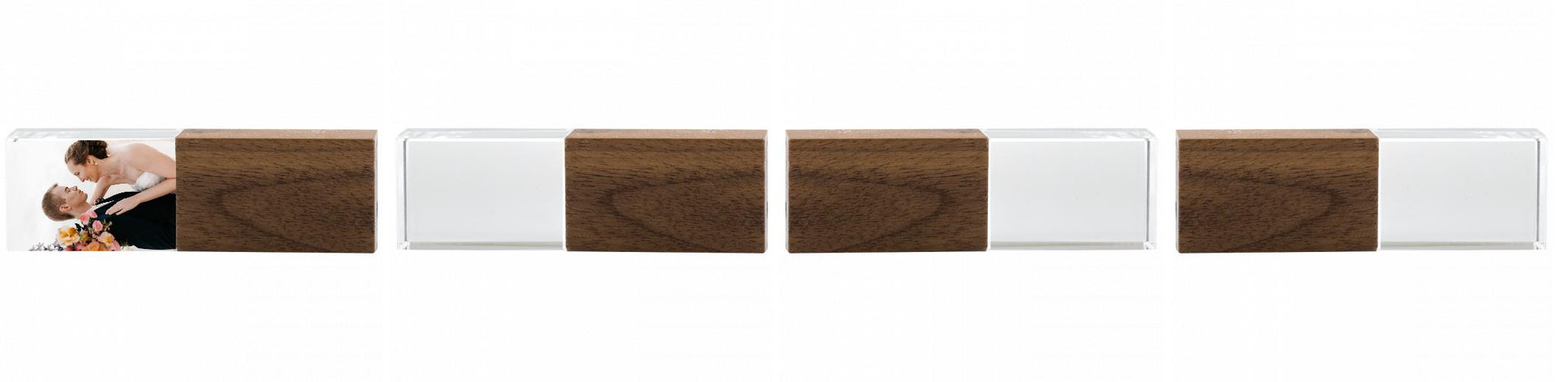 Crystal USB with Maple or Walnut Wood Lid