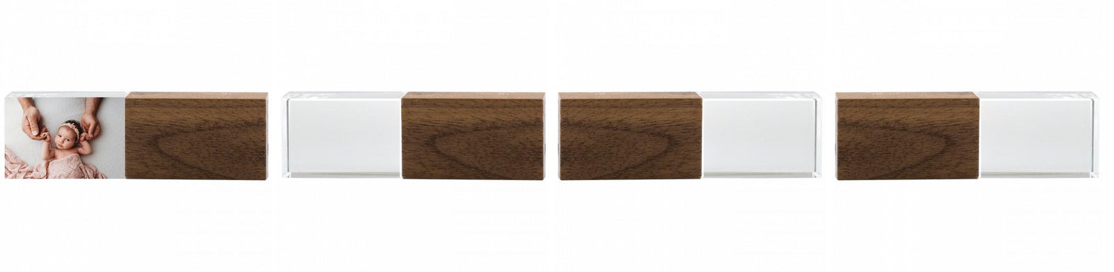 Crystal USB with Maple or Walnut Wood Lid