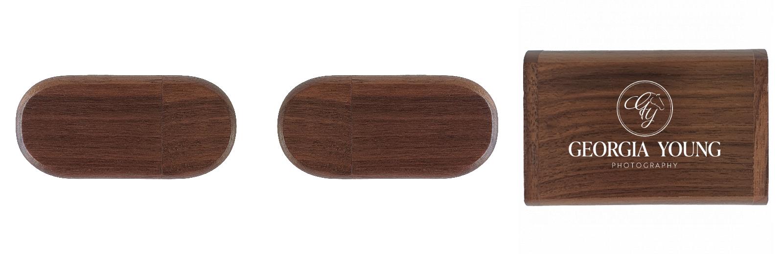 Oval USB with flip top box