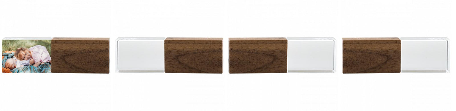 Crystal USB with Maple or Walnut Wood Lid