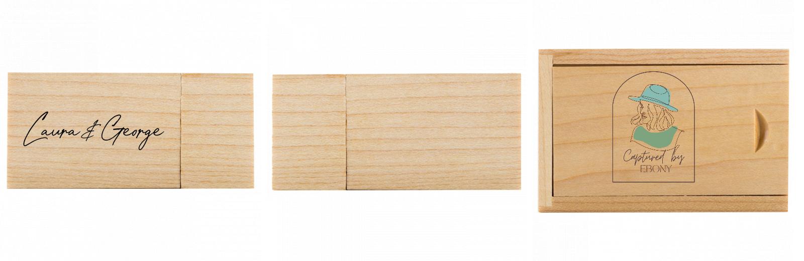 Rectangle USB with slide top box