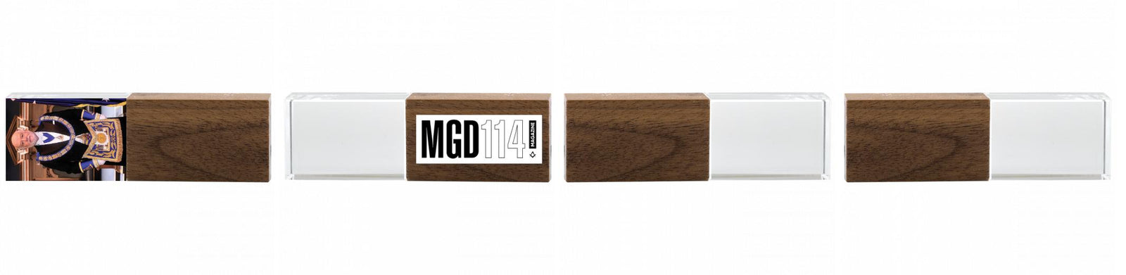 Crystal USB with Maple or Walnut Wood Lid The Photographer's Toolbox PD Custom Product  The Photographer's Toolbox