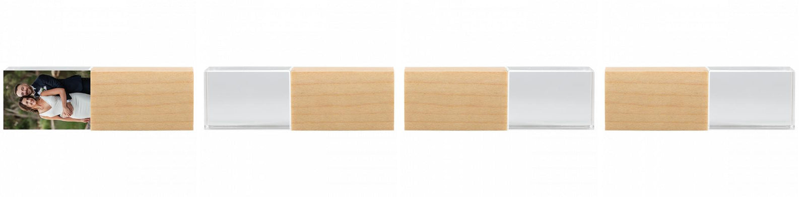 Crystal USB with Maple or Walnut Wood Lid The Photographer's Toolbox PD Custom Product  The Photographer's Toolbox