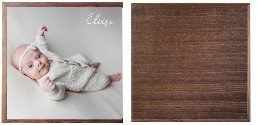 Wooden Box - Square &#39;Walnut&#39;  (Can hold 6x4&#34; photos) The Photographer's Toolbox PD Custom Product  The Photographer's Toolbox