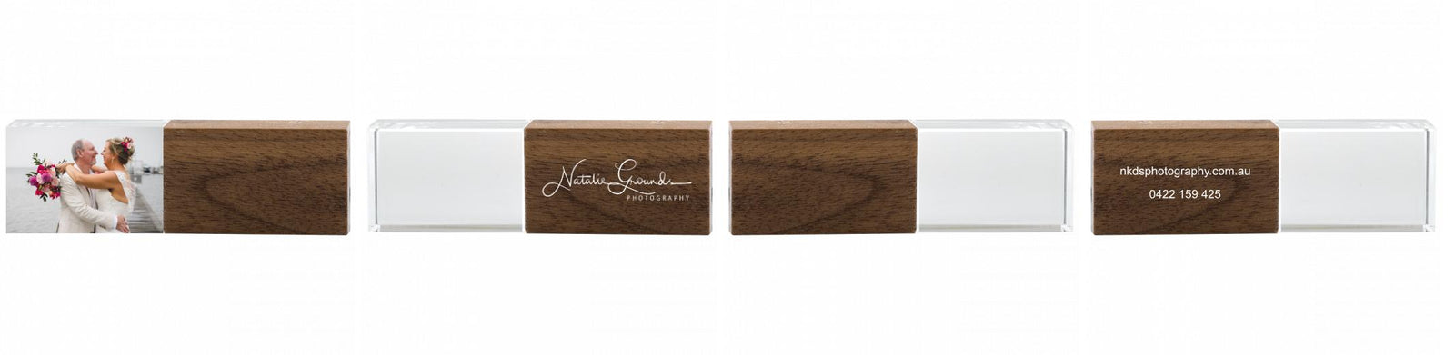 Crystal USB with Maple or Walnut Wood Lid The Photographer's Toolbox PD Custom Product  The Photographer's Toolbox