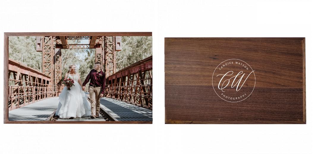 Wooden Box - Rectangle &#39;Walnut&#39; (Can hold 6x4&#34; or 7x5&#34; photos) The Photographer's Toolbox PD Custom Product  The Photographer's Toolbox
