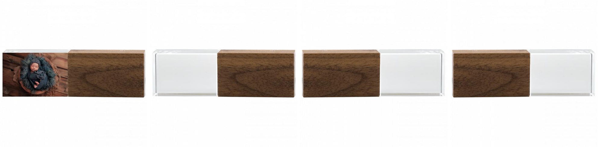 Crystal USB with Maple or Walnut Wood Lid The Photographer's Toolbox PD Custom Product  The Photographer's Toolbox