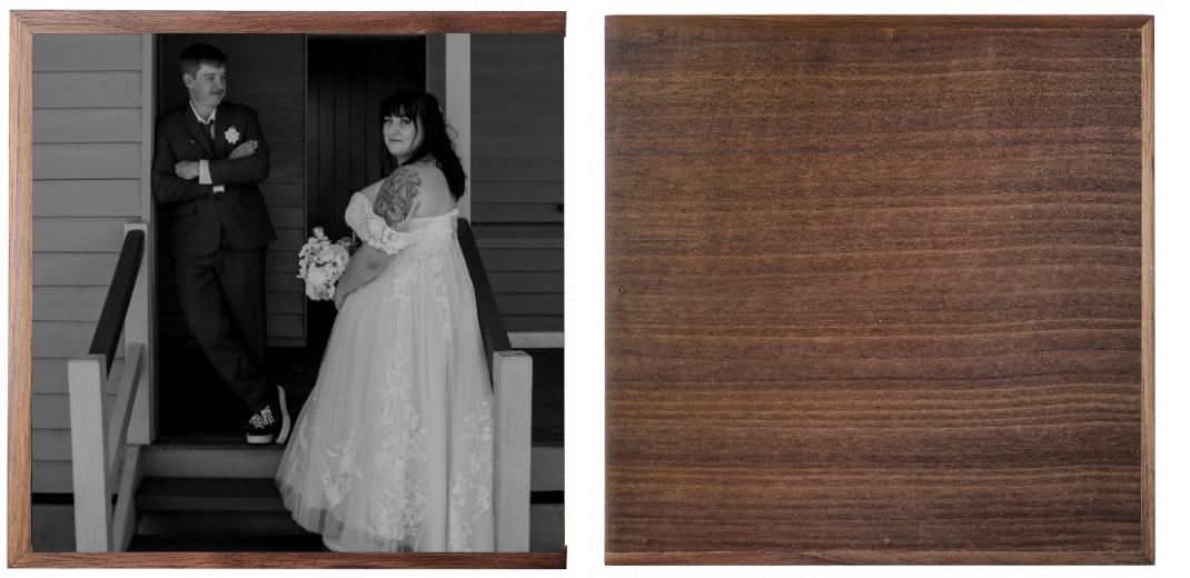 Wooden Box - Square &#39;Walnut&#39;  (Can hold 6x4&#34; photos) The Photographer's Toolbox PD Custom Product  The Photographer's Toolbox