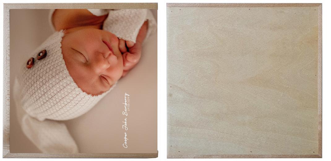 Wooden Box - Square &#39;Maple&#39; (can hold up to 6x4&#34; photos) The Photographer's Toolbox PD Custom Product  The Photographer's Toolbox