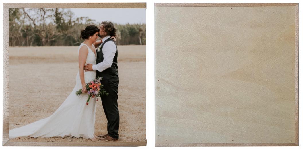 Wooden Box - Square &#39;Maple&#39; (can hold up to 6x4&#34; photos) The Photographer's Toolbox PD Custom Product  The Photographer's Toolbox