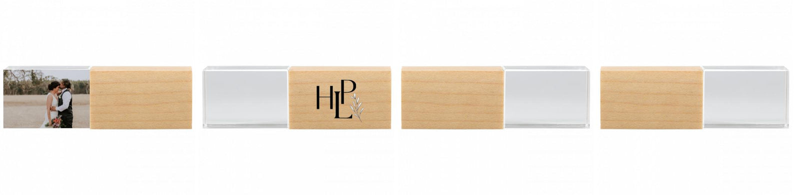 Crystal USB with Maple or Walnut Wood Lid The Photographer's Toolbox PD Custom Product  The Photographer's Toolbox