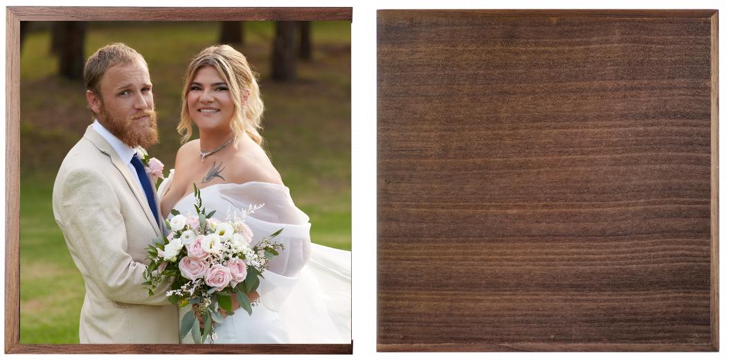 Wooden Box - Square &#39;Walnut&#39;  (Can hold 6x4&#34; photos) The Photographer's Toolbox PD Custom Product  The Photographer's Toolbox