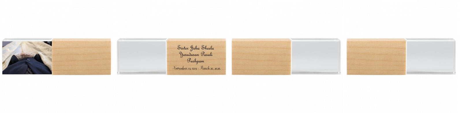 Crystal USB with Maple or Walnut Wood Lid The Photographer's Toolbox PD Custom Product  The Photographer's Toolbox