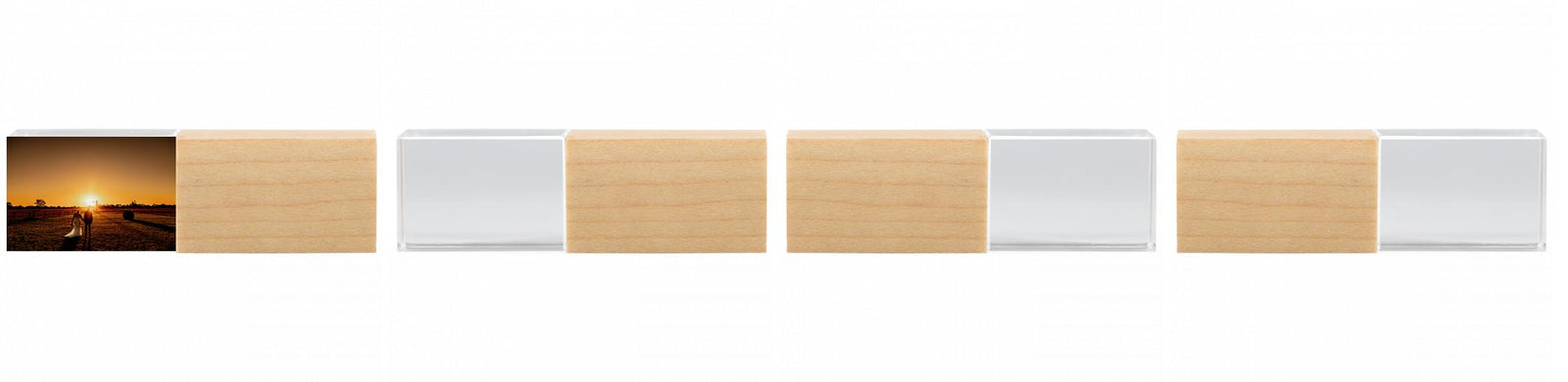 Crystal USB with Maple or Walnut Wood Lid The Photographer's Toolbox PD Custom Product  The Photographer's Toolbox