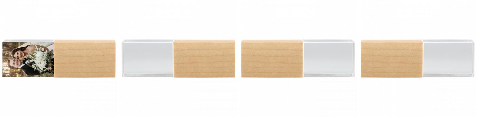 Crystal USB with Maple or Walnut Wood Lid The Photographer's Toolbox PD Custom Product  The Photographer's Toolbox