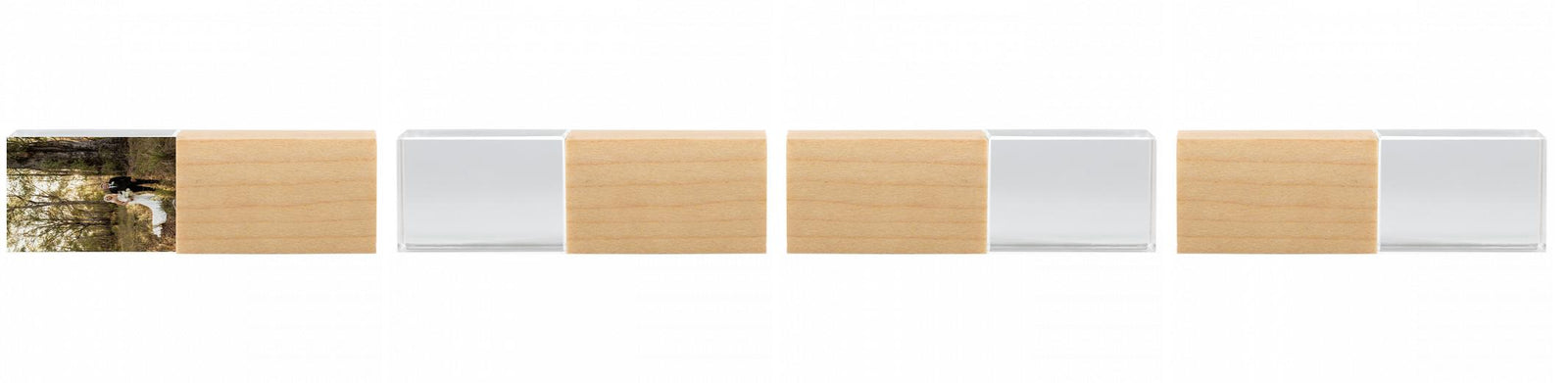 Crystal USB with Maple or Walnut Wood Lid The Photographer's Toolbox PD Custom Product  The Photographer's Toolbox