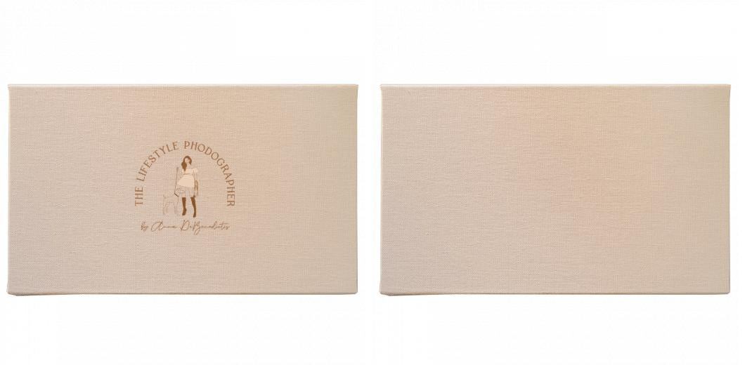 Fabric Print Box With 2 Areas - Can hold 6x4&#34; & 7x5&#34; photos. The Photographer's Toolbox PD Custom Product  The Photographer's Toolbox