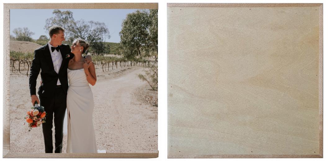 Wooden Box - Square &#39;Maple&#39; (can hold up to 6x4&#34; photos) The Photographer's Toolbox PD Custom Product  The Photographer's Toolbox