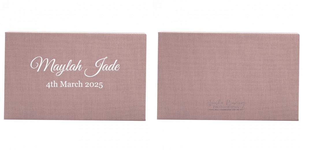 Fabric Print Box With 2 Areas - Can hold 6x4&#34; & 7x5&#34; photos. The Photographer's Toolbox PD Custom Product  The Photographer's Toolbox