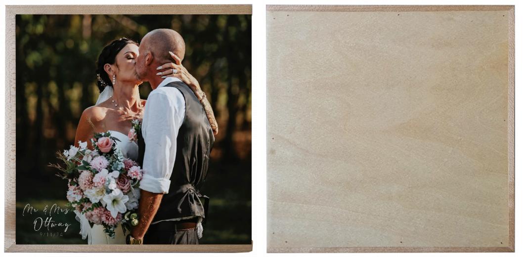 Wooden Box - Square &#39;Maple&#39; (can hold up to 6x4&#34; photos) The Photographer's Toolbox PD Custom Product  The Photographer's Toolbox