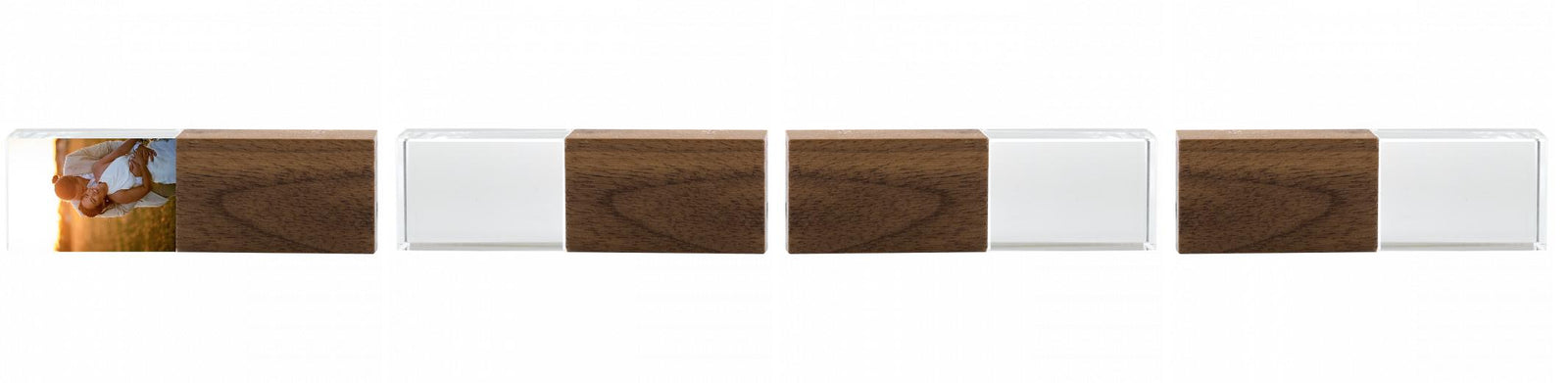 Crystal USB with Maple or Walnut Wood Lid The Photographer's Toolbox PD Custom Product  The Photographer's Toolbox
